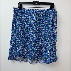 New with tag Loft Floral Blue and Green Skirt